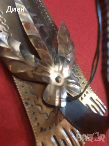 Медни ръчно ковани аплици за стена, снимка 8 - Антикварни и старинни предмети - 52226836