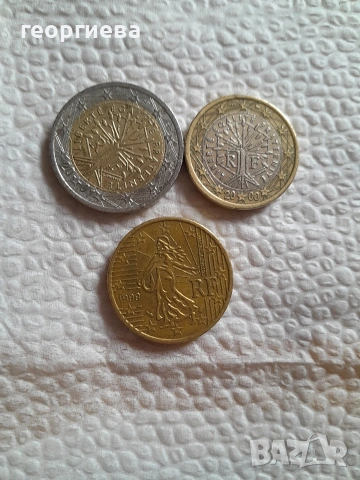 редки евромонети франция