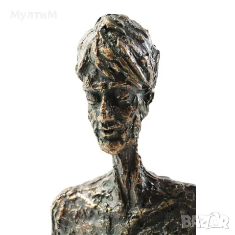 Ръчно изработена дизайнерска статуетка  Kare Design Art Man Bronze 79см., снимка 4 - Статуетки - 48350123