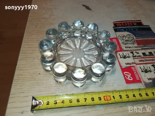 КРАСИВ СТЪКЛЕН ПЕПЕЛНИК 1405251147, снимка 5 - Антикварни и старинни предмети - 50282937