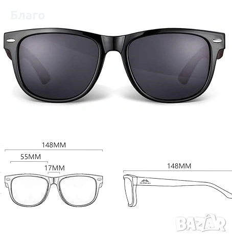 Слънчеви очила Amexi - UV400, снимка 5 - Слънчеви и диоптрични очила - 53798021