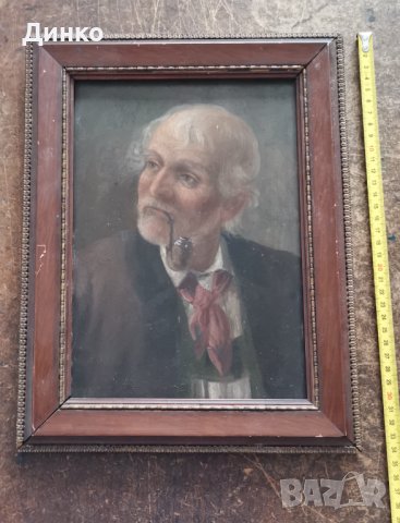 Стара картина от 19век маслени бои върху дърво оригинал. 