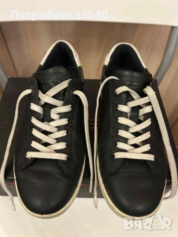 Дамски черни кецове Ecco, снимка 2 - Кецове - 51482015