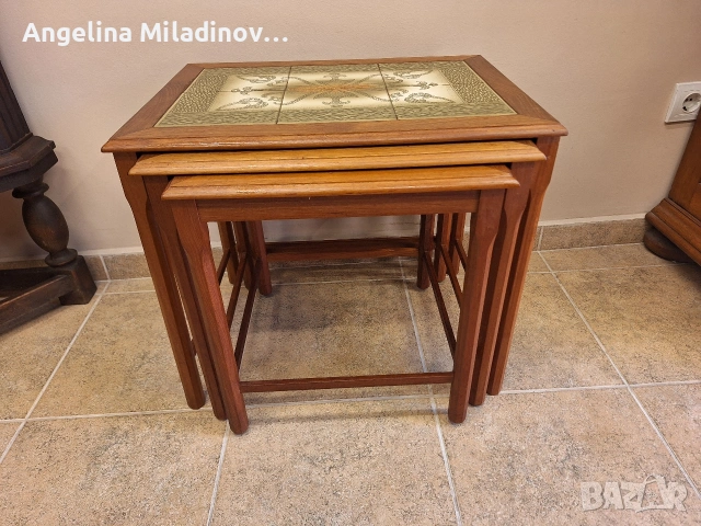 К - т три помощни масички с плочки , снимка 6 - Маси - 53774141