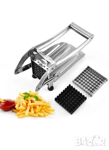 Преса за картофи с две сменяеми приставки за рязане от неръждаема стомана, снимка 4 - Други - 50383078