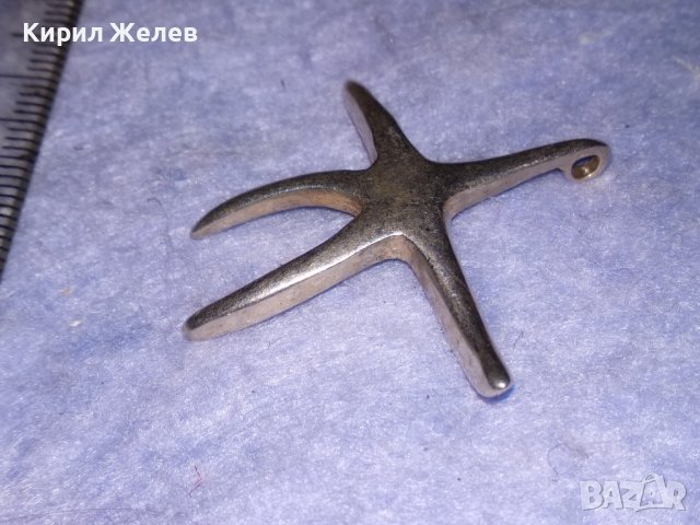 ФИГУРАЛЕН СРЕБЪРЕН АРТ МЕДАЛЬОН СРЕБРО 925 МОРСКА ЗВЕЗДА 27606, снимка 8 - Колиета, медальони, синджири - 40499861