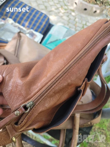 ЕСТЕСТВЕНА кожа мъжка кафява чанта с джобчета Don Donna, снимка 7 - Чанти - 50617661