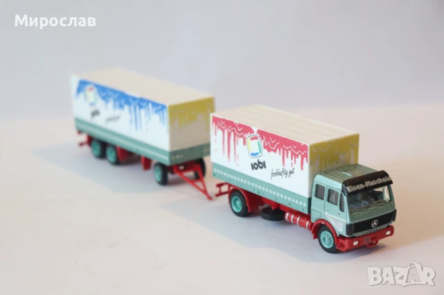 HERPA H0 1/87 MERCEDES BENZ МОДЕЛ КОЛИЧКА КАМИОН TIR, снимка 8 - Колекции - 50558655