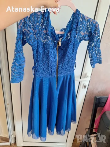 Официална синя рокля , снимка 2 - Рокли - 55730670