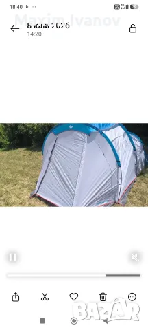 Палатка Quechua Apenaz family 4.1, снимка 4 - Палатки - 55898215