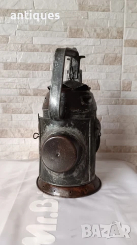 Стар немски ЖП фенер - 1940 година - WWII, снимка 5 - Антикварни и старинни предмети - 50625731