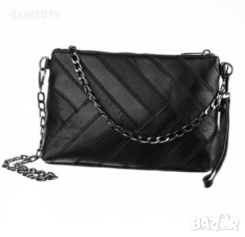 Модерна дамска чанта от естествена кожа, снимка 2 - Чанти - 44756523