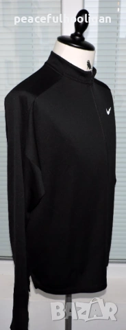 Nike Running -мъжка черна блуза с дълъг ръкав за спорт размер XL, снимка 9 - Спортни дрехи, екипи - 53393851