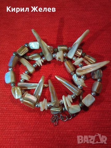 СКЪПОЦЕННА СЕДЕФЕНА ХЕНД МЕЙД АРТ ОГЪРЛИЦА КОЛИЕ КРАЛСКИ СЕДЕФ 30148, снимка 9 - Колиета, медальони, синджири - 37851540