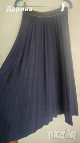 Дълга синя пола с колан, снимка 4 - Поли - 50181985