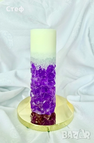 ✨ Уникални свещи с кристали – магия, създадена специално за теб! ✨, снимка 8 - Декорация за дома - 52323922
