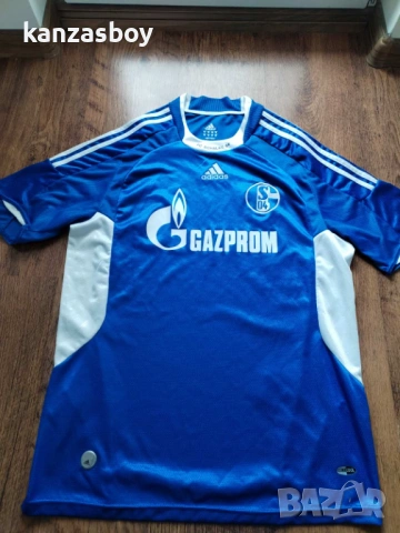 Adidas SCHALKE 2008 HOME FOOTBALL SHIRT - мъжка футболна тениска M, снимка 6 - Тениски - 53864774