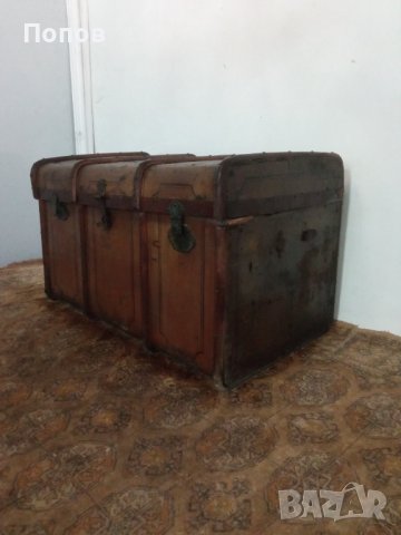  Старинен Пътнически сандък куфар, снимка 8 - Други - 41223217