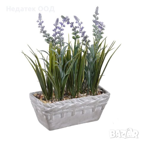 Декоративна керамична саксия, Lavender Grey, 20x31см, снимка 1 - Изкуствени цветя - 41549036