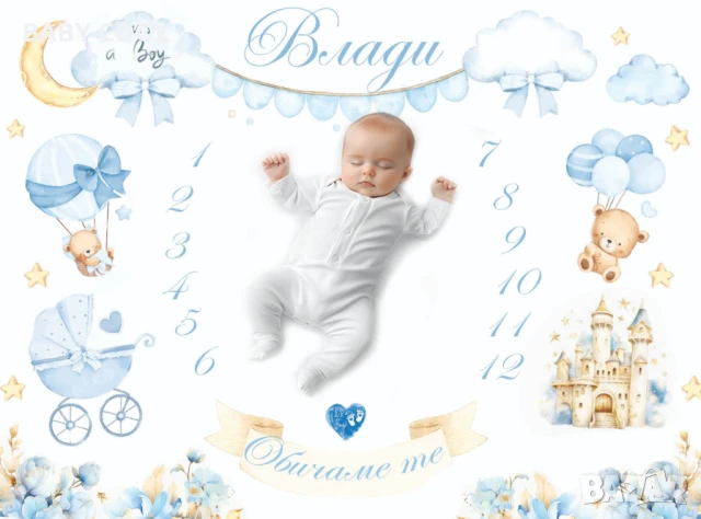 Платно за месечинки/Платно за снимки на бебето/Месечинка, снимка 1