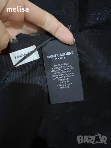 Yves Saint Laurent   Шал  Фина вълна,кашмир , снимка 4 - Шалове - 53392451