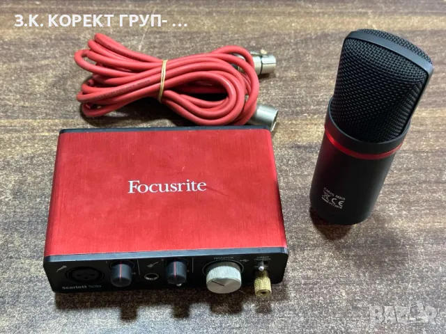 Комплект звукова карта и микрофон Focusrite Scarlett Solo, снимка 1 - Други - 48460971