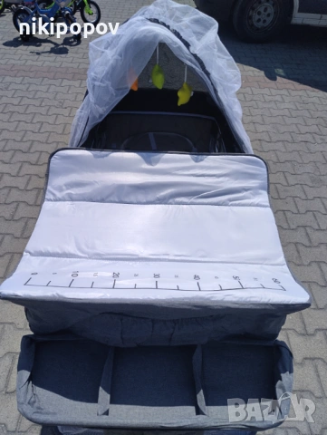 CANGAROO Детска кошара ISLEEP сив, снимка 11 - Детски люлки - 53565197