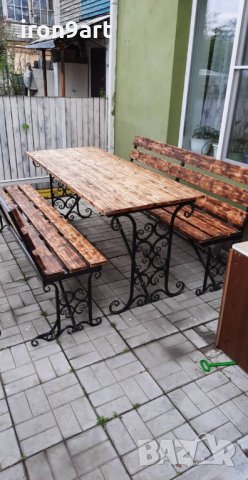 маси , пейки и столове от ковано желязо, снимка 11 - Други - 40346079