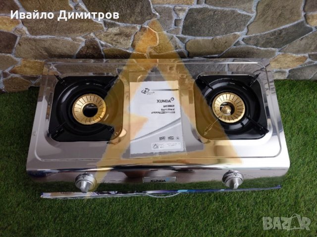 Професионален ДВОЕН ГАЗОВ. котлон XUNDA, снимка 1
