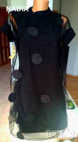 Черна рокля от две части, снимка 2 - Рокли - 52790174