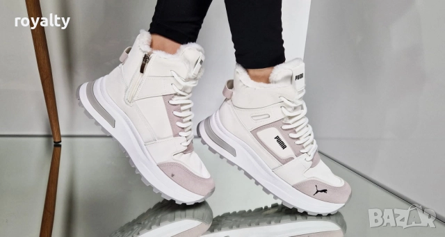Puma Зимни Бели Стилни Дамски Боти , снимка 6 - Дамски боти - 52117155