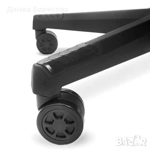 Геймърски стол с прибираща се подложка за крака и функция за масаж - черен, снимка 15 - Столове - 53243136