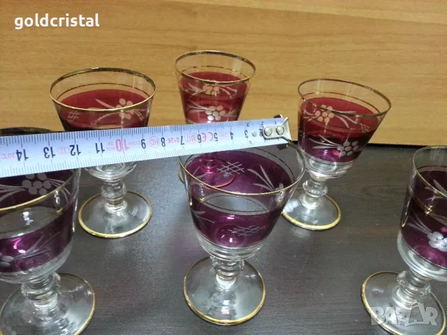 стари стъклени чаши , снимка 3 - Антикварни и старинни предмети - 48938252