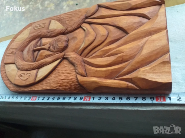 Стара икона дърворезба, снимка 5 - Антикварни и старинни предмети - 53453126