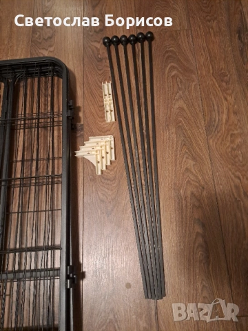 Клетка за животни, Latauar, Метал/Стомана, 6 панела, 70x80 см, Черна, снимка 9 - Други стоки за животни - 53019162