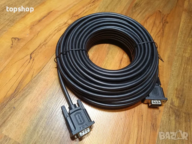 НОВ ТЕСТВАН удължителен кабел VGA към VGA 20 метра extension cable HD15 M/F - CG342AD-20m, снимка 2 - Кабели и адаптери - 50552020