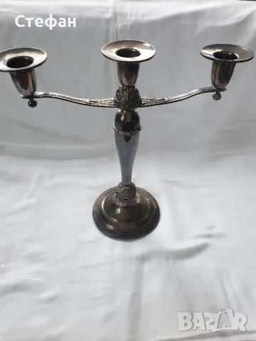 Сребърен свещник