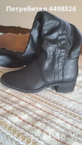Черни токове ботуши, снимка 3 - Дамски ботуши - 50618437