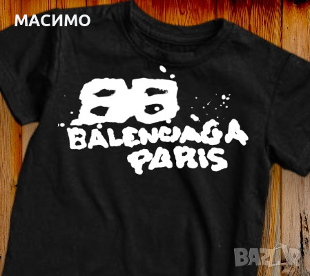 Тенискa Баленсиага , Тениски маркови , Balenciaga,черна  тениска, снимка 3 - Тениски - 44797885