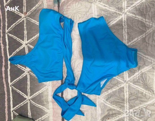 Син бански костюм  , с едно рамо от ХС-Л, снимка 3 - Бански костюми - 41647719