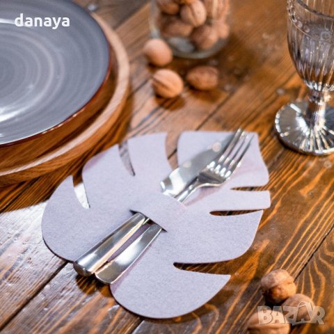 2400 Калъф за прибори Тропическо листо, снимка 2 - Прибори за хранене, готвене и сервиране - 34192920