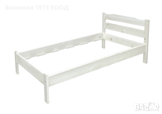 Единично легло масив в натурален или бял цвят, снимка 3 - Спални и легла - 29718791