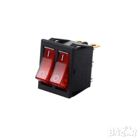 Двоен червен превключвател 20A 125V с две посоки