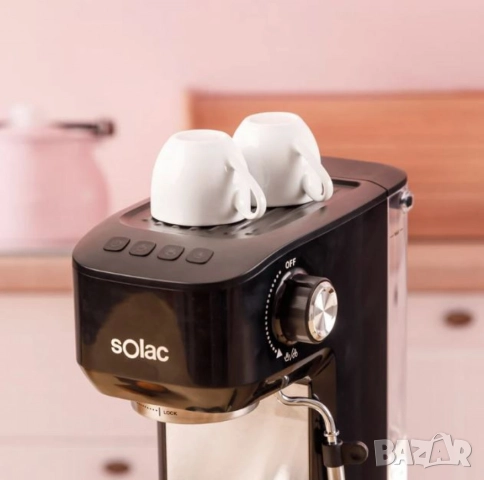 Кафемашина Solac Taste Slim – 20 бара, Thermoblock, 1.4L, пара и капучино, 1350W, снимка 12 - Други - 51896442