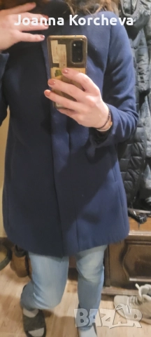 Ново синьо палто, снимка 2 - Палта, манта - 52947622