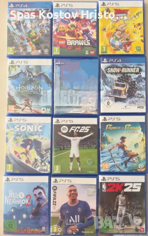 12 оригинални игри PS4 / PS5 – Horizon, Sonic, FC 25, NBA 2K25, LEGO и др.