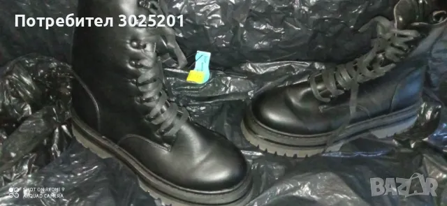 Кубинки Черни Дамски Боти 40 41, снимка 4 - Дамски боти - 47793257