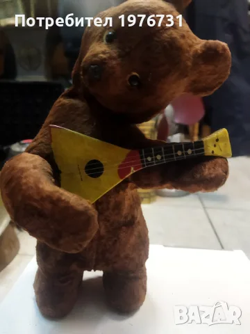 Механична играчка - Мече с балалайка, снимка 2 - Други - 56322339