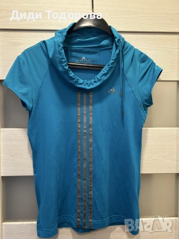 Дамска спортна тениска Adidas Climacool / Яка тип поло /, снимка 2 - Тениски - 56149185