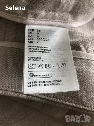 Нов ленен панталон Н&M, снимка 6 - Панталони - 50516496